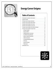 Energy Efficiency Career Enigma Table of Contents 