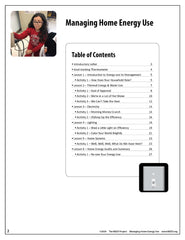 Managing Home Energy Use Table of contents 