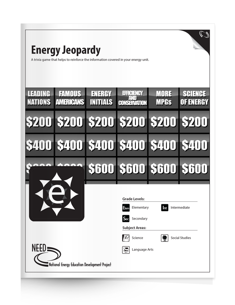 Energy Jeopardy (Free PDF Download)